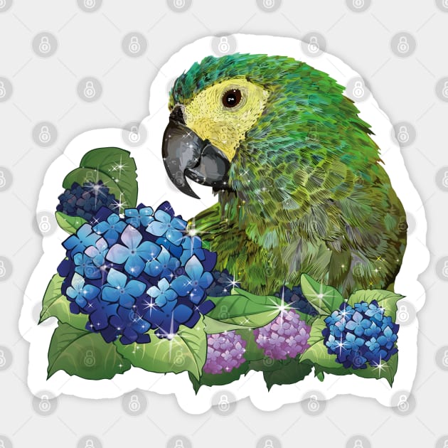 Red-bellied Macaw Sticker by obscurite